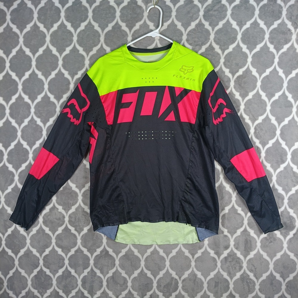 Fox Racing Flexair Jersey Mens Small Yellow Black Libra DH MTB LS